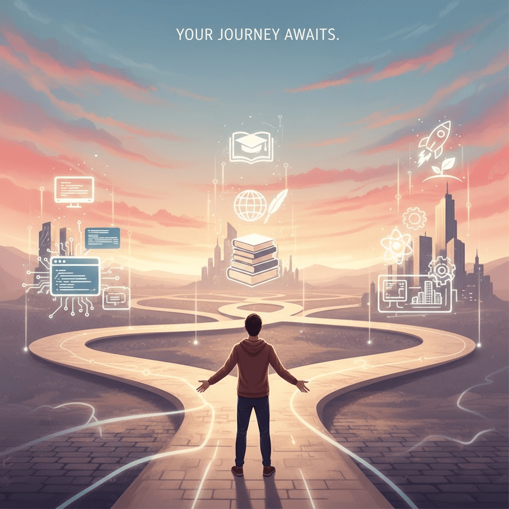 Building journey illustration